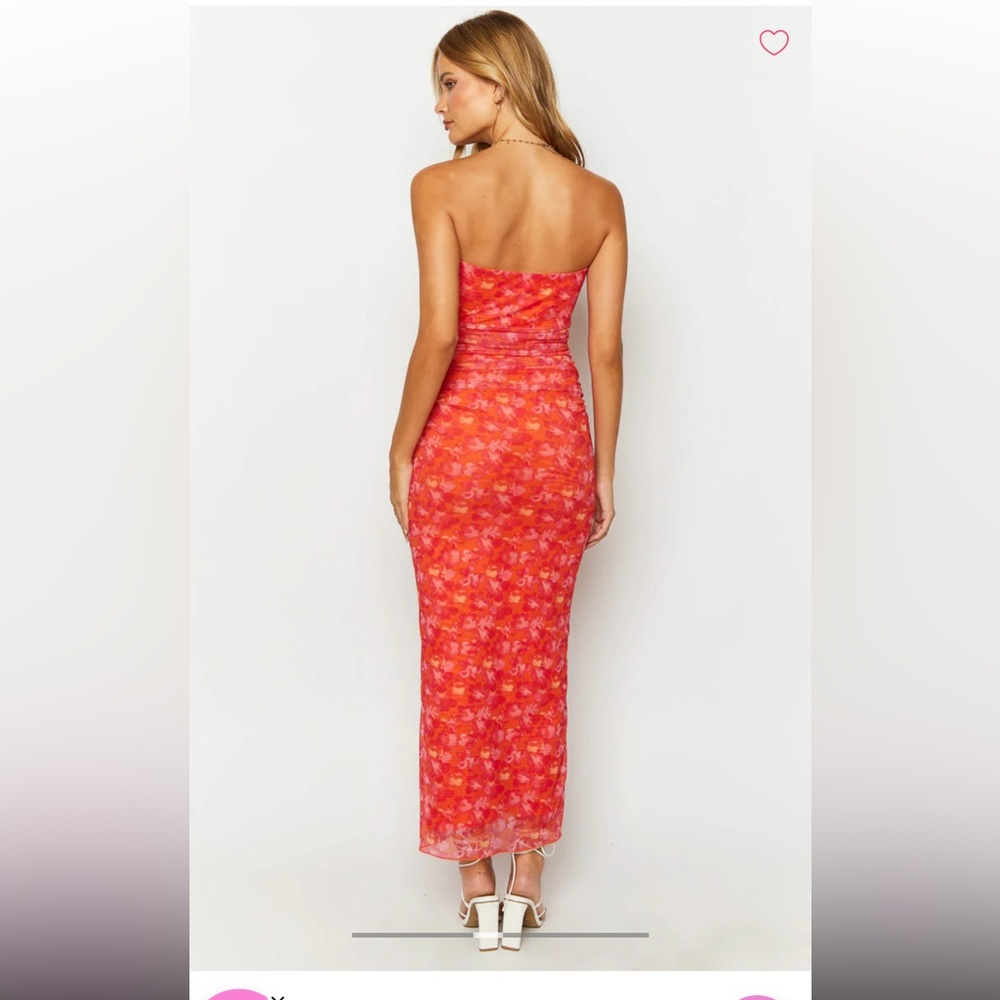 Imogen Orange Floral Print Maxi Dress Beginning Boutique - Picture 2 of 6